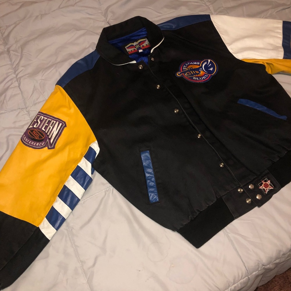 St. Louis Blues Vintage 90s NHL Leather Jacket